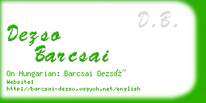 dezso barcsai business card